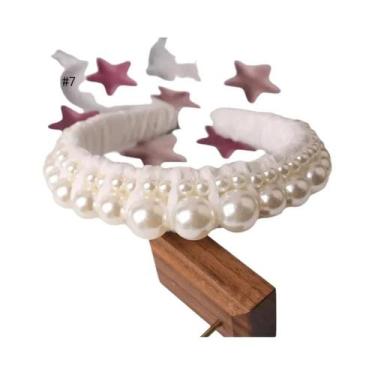 Imagem de Faixas De Cabelo Retro Com Pérolas Para Mulheres, Acessórios De Moda P
