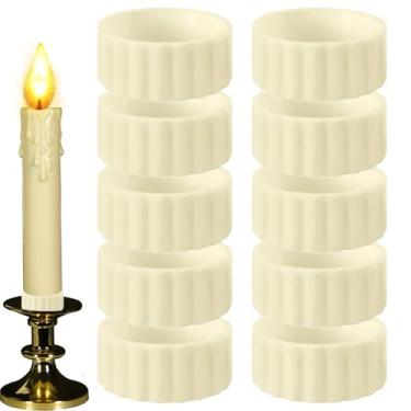 Imagem de Pinças de vela - Estabilizador cônico para bougie | Punhos de vela verticais para mesa de jantar, festa de aniversário, restaurante, banquete, centro de mesa, decoração de casa de fazenda