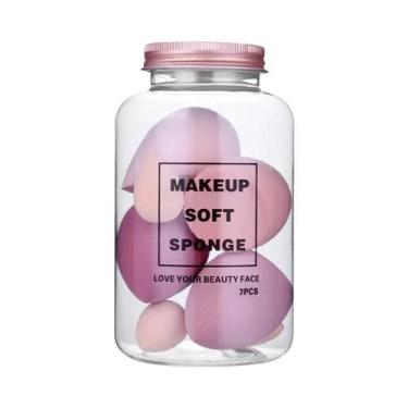 Imagem de Conjunto De 7 Esponjas De Maquiagem Para Base, Corretivo E Creme - Fer