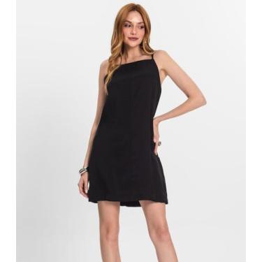 Imagem de Vestido Feminino Decote Quadrado Endless Preto, G, Preto