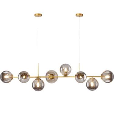 Imagem de Luminária Lustre 8 Globos 128cm x 118cm Jabuticaba Pendente Teto Gimpo