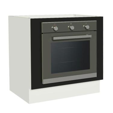 Imagem de Balcão Para Forno De Embutir 80 X 60 Cm Sem Tampo Agata, Glamy, Stella Madesa Branco/preto