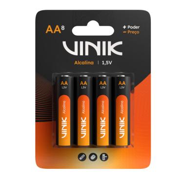 Imagem de Pilha Alcalina AA 1.5V Vinik 8