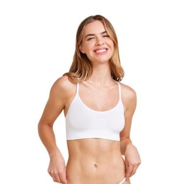 Imagem de Top Nadador Hope Light Sem Costura Básico Conforto Poliamida, Branco, 