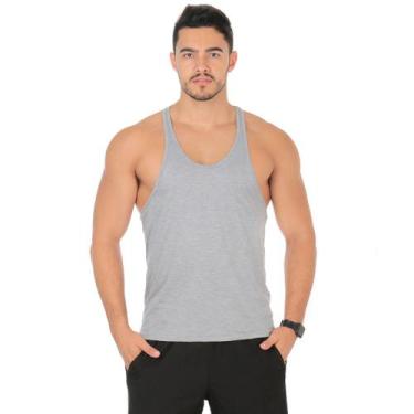 Imagem de Camiseta Regata Cavada Masculina Treino Academia Fitness Lisa - Duchic