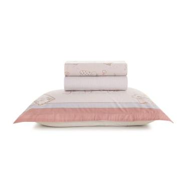 Imagem de Jogo de Cama Lençol Solteiro Percal 200 fios 100% Algodão Karsten, JOL