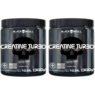 Imagem de Kit 2 Creatina Black Skull Turbo em Pó 300g-Unissex