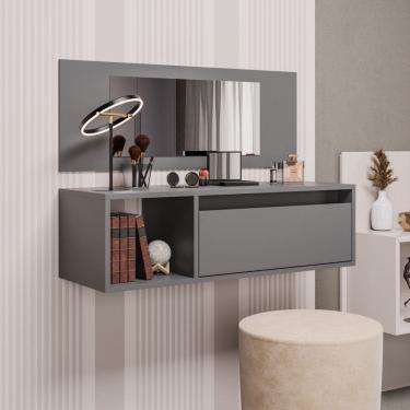 Imagem de Penteadeira Camarim Suspensa Eva Grafite Maderatto Móveis