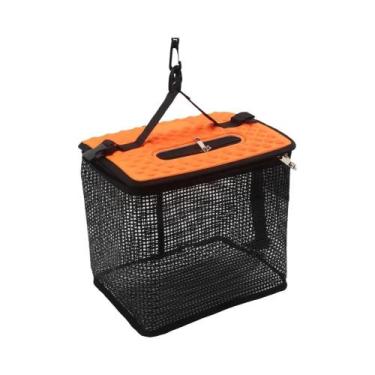 Imagem de Cesto De Pesca Dobrável Portátil De Malha, Balde Para Peixes, Caixa De