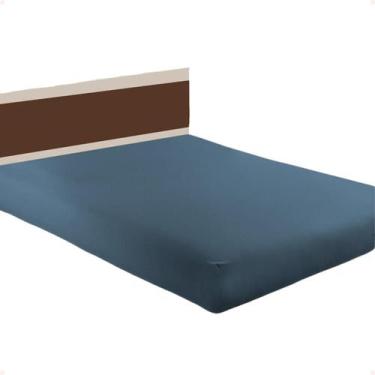 Imagem de Lençol Com Elástico de Microfibra Camesa 88 x 1,88 Solteiro Avulso, Az
