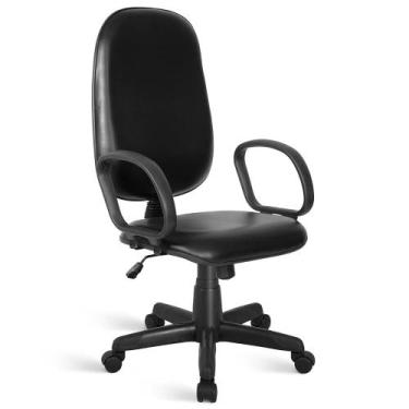 Imagem de Cadeira Ágata Presidente Relax Braço Corsa Courvim Preto - Ideaflex
