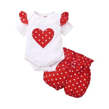 Imagem de Conjunto De Verão Para Bebês Meninas De 0 a 18 Meses, Body Preto, Shor