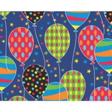 Imagem de Papel Presente Bobina Couché 60CM Estampa Balões - 100 Metros - VMP