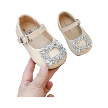 Imagem de Sapatos De Dança Para Meninas Pequenas Com Cristais Brilhantes, Sola D