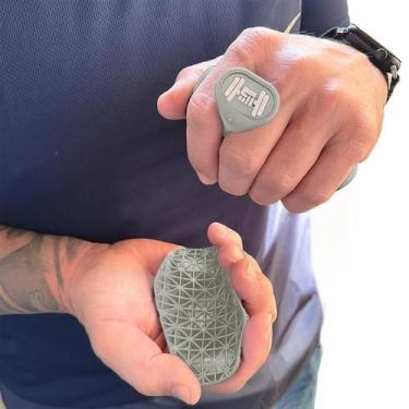 Imagem de Hands Grip Par de Luvas para Academia Confortável Meio dos Dedos Trein