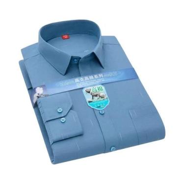 Imagem de Camisas Sociais Masculinas plus Size 7XL 6XL 5XL Manga Longa Outono Ca