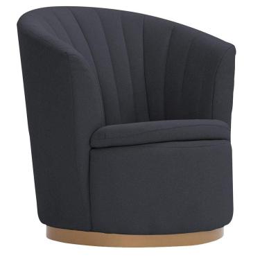 Imagem de Poltrona évora Base Aço Ouro Fosco Bouclé Cinza Azulado - Nexta Casa