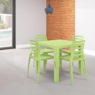 Imagem de Mesa Niala Quadrada Adulta Tampo Plástico - Plaxmetal