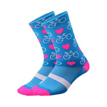 Imagem de Meias Esportivas Masculinas E Femininas, Malha Elástica De Secagem Ráp