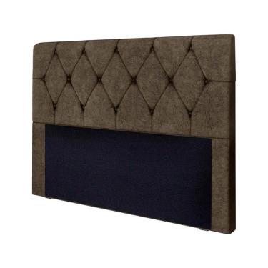 Imagem de Cabeceira Estofada Leila Casal 140cm Suede Amassado Café Speciale Home