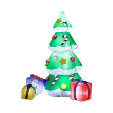 Imagem de Boneco De Neve Inflável De Natal De 1,8m Com Luzes LED Para Decoração 