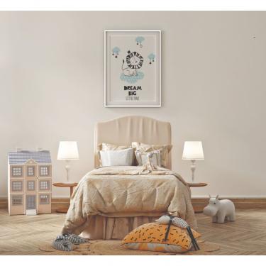 Imagem de Quadro Infantil Jubinha Real Retangular 20x30CM em Canvas com Moldura Caixa e Vidro Preto