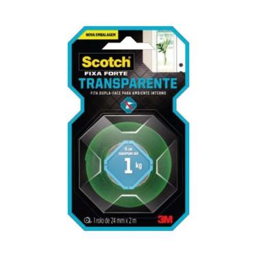 Imagem de Fita Dupla Face Scotch Fixa Forte para Quadros e Espelhos Alta Resistência 24MM X 2 MET...