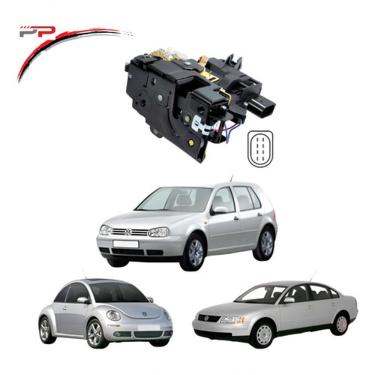 Imagem de Fechadura Elétrica de Porta Dianteira Esquerda F103 Volkswagen Golf 1998 a 2013 New Beetle 2000 a 2011 Passat 1996