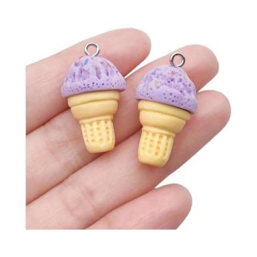 Imagem de Pingentes De Resina De Sorvete De Verão, 5/8 Peças, 15x28mm, Para Aces