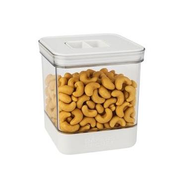 Imagem de Pote Hermético Porta Mantimentos Tampa Cozinha 2500ml Branco