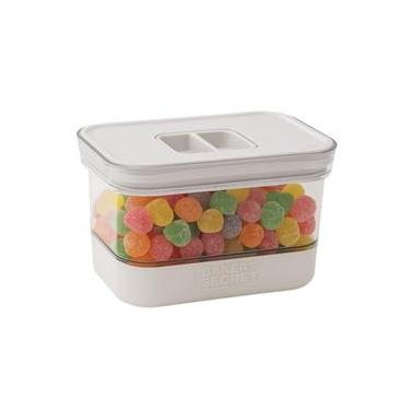 Imagem de Pote Hermético Porta Mantimentos Tampa Cozinha 700ml Branco