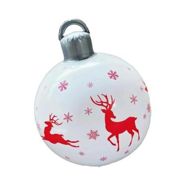 Imagem de Bola De Natal Inflável De PVC De 40cm Para Decoração De Jardim, Quinta