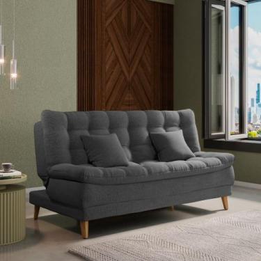 Imagem de Sofá Cama 3 lugares casal confortável 1,85 larg Duda Matrix, LINHO CHU