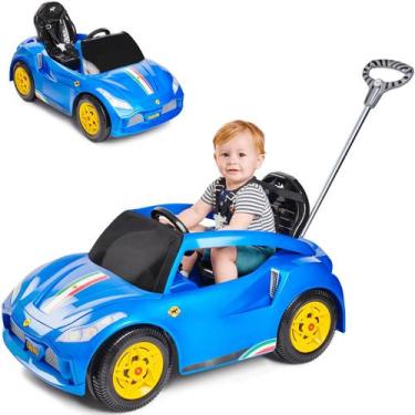 Imagem de Carrinho de Passeio e Pedal 2 em 1 Calesita racer Turbo Azul
