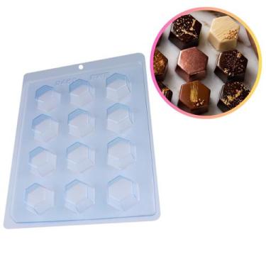 Imagem de Forma de Acetato Simples Bombom Sextavado Doces Finos - BWB Embalagens