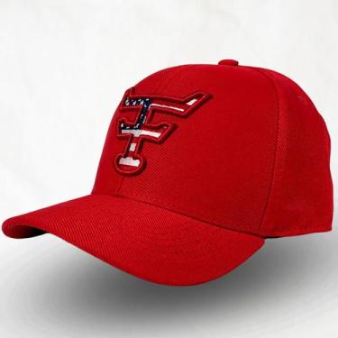 Imagem de Boné Texas Farm Bordado Relevo Moda Country Original, Vermelho, UNICO