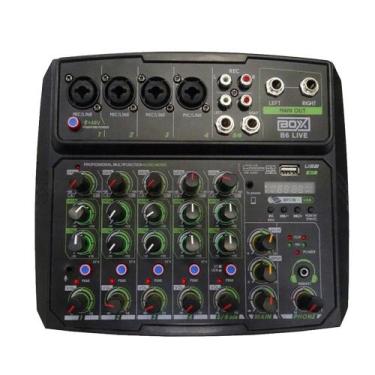 Imagem de Mixer Mesa de Som B6 LIVE 4 Canais USB Bluetooth - Boxx