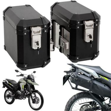 Imagem de Par Baú 23l Alumínio + Suporte Lateral Xtz Lander 250 2019+ - Bráz Ace