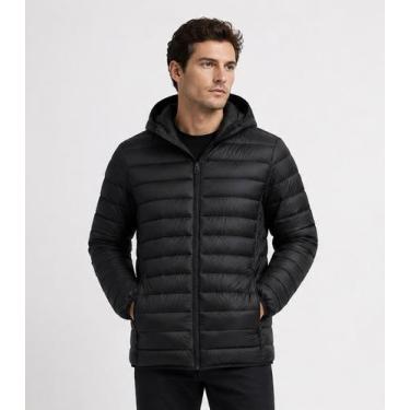 Imagem de Jaqueta Masculina Puffer Com Capuz All Free Preto, M, Preto