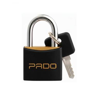 Imagem de Cadeado Pado 30mm Cores LT30 Compacto Multiuso com 2 Chaves, Preto