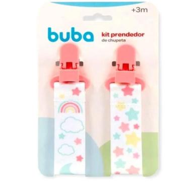 Imagem de Prendedor De Chupeta 2und Estrelas Rosa Buba