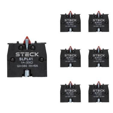 Imagem de 7 Bloco de Contato Auxiliar Steck SLPL41 660V 1NF Frontal