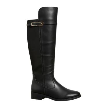 Imagem de Bota Feminina Cano Alto Salto Baixo Bebecê 1850-111 Elastico