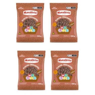 Imagem de Kit com 4 Flocos Crocantes Chocolate 500g  Mavalério