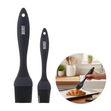 Imagem de Jogo Pincel Culinário Cerdas em Silicone 2 Peças Cozinha - Baker's Sec