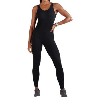 Imagem de Macacão Feminino Lupo Seamless Basic Preto - 71368, Preto, G