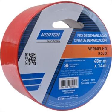 Imagem de Fita Demarcacao Solo Norton Vermelha 48Mm X 14M