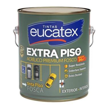 Imagem de Tinta para Piso Eucatex Extra Piso Acrílico Premium Cinza Escuro Fosco