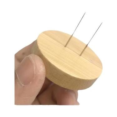 Imagem de Base De Exibição Redonda De Madeira Para Bonecas De Crochê, Brinquedos