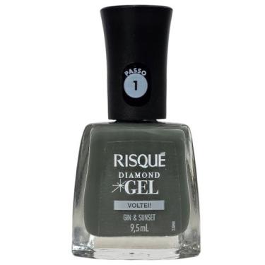 Imagem de Esmalte Risqué Diamond Gel Gin & Sunset 9,5ml Hipoalergênico